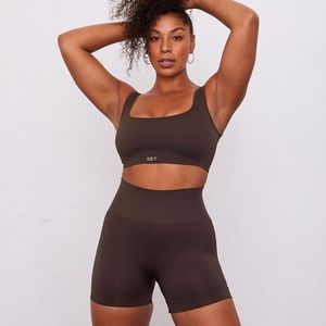 SET Active Women's Set - Chocolate Brown. Top and bottom size small